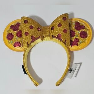 New 2024 Disney World Parks Eats Pizza Minnie Ears Headband NWT Limited Edition